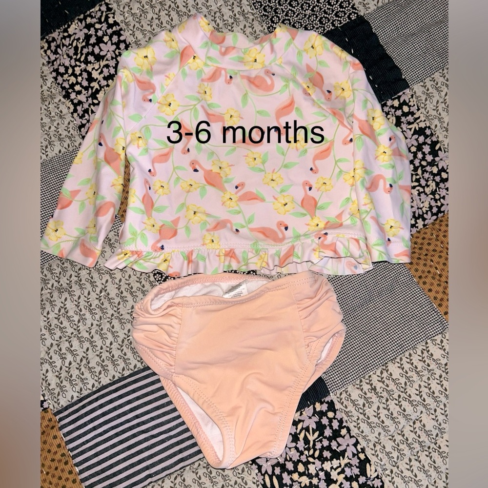 Floral Pink Kids Swim Set